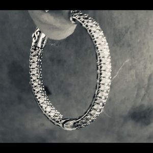 Fake diamond earrings